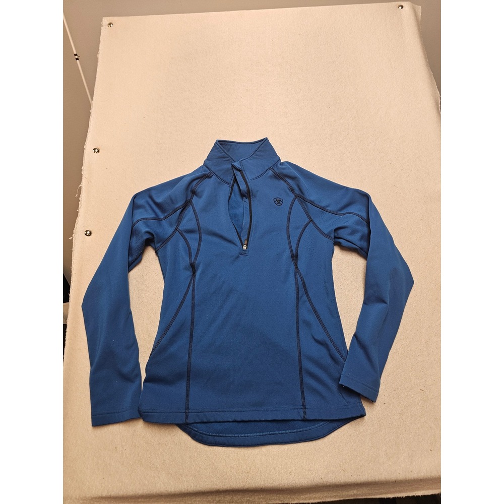 Ariat AriatTEK Cold Series Womens Small Blue Quarter Zip Pullover Equestrian Top